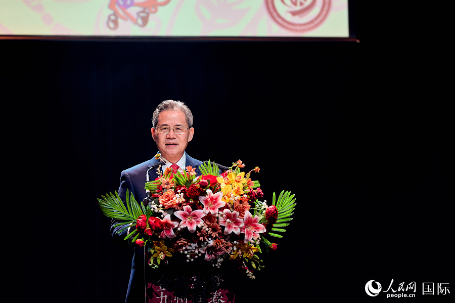 中國駐英國大使鄭澤光致辭。楊浩鵬攝